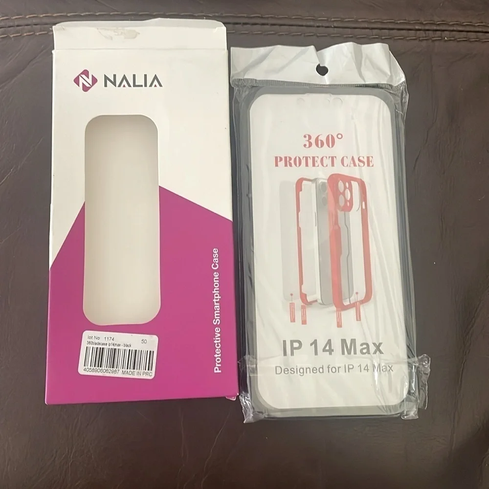 iPhone 360 14 Max Case Full Body Clear Design with Built-in Screen Protector